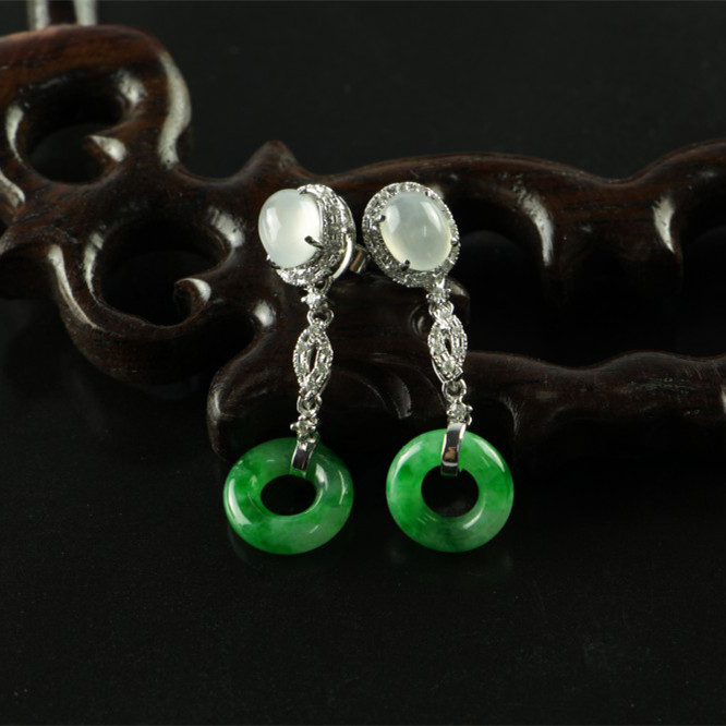 冰绿耳环